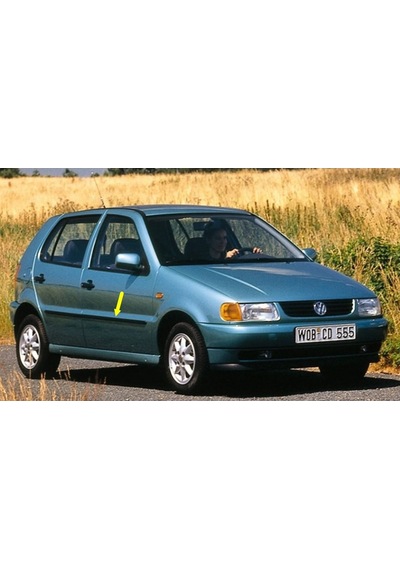 VW Polo HB 1994-1999 Sağ Ön Kapı Orta Çıtası Siyah 6N4853516A
