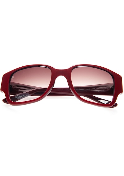Cartier Gloria Red Brown Square Kırmızı Kare Kadın Güneş Gözlüğü