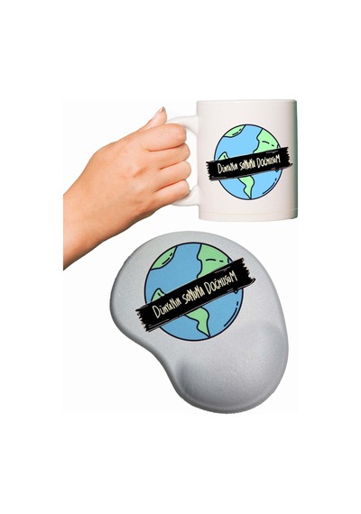 Dünyanın Sonuna Doğmuşum Baskılı Mouse Pad + Kupa Bardak Mug Mousepad