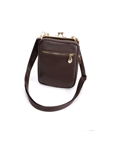 Newish Polo Kadın Vintage Tasarım Soft Suni Deriburslu Çok Gözlü Çapraz Omuz Çantası Günlük,seyahat,okul Kahverengi