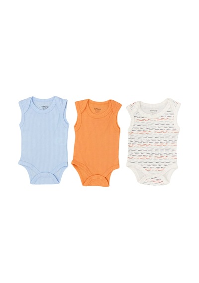 Tiffany Baby & Kids Tiffany Baby Striped Theme 3'lü Yarım Kol Body 53008 Çok Renkli