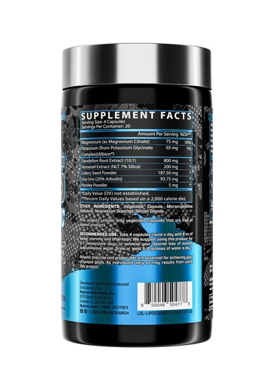 Nutrex Research, Lıpo-6 Diüretik Water & Bloat Reducer Maximum Definition 80 Kapsül