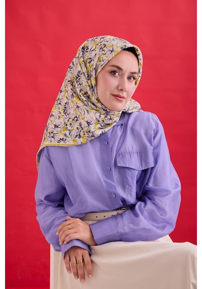 Silk Home Twill İpek Eşarp 11477-21 Ekru, Asit Yeşili, Yağ Yeşili, Çelik Mavi, Gümüş