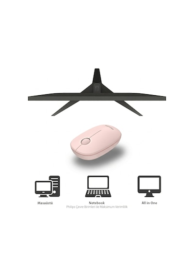 Philips SPK7378 Kablosuz 1600DPI 3 Tuşlu Optik Sessiz Mouse