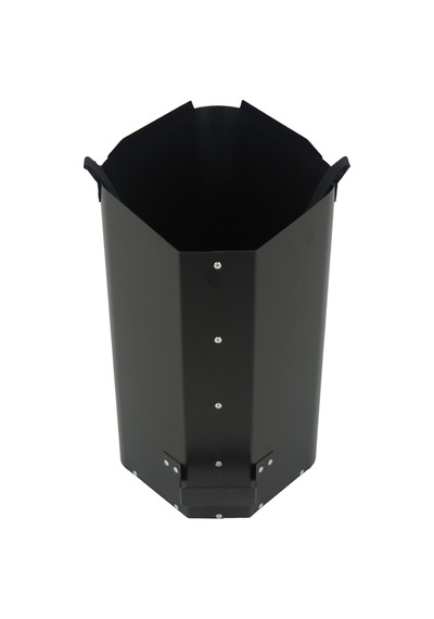 Pelet Kovası / 15 Lt-10 Kg / Mat Siyah Toz Boyalı / Babas Stove