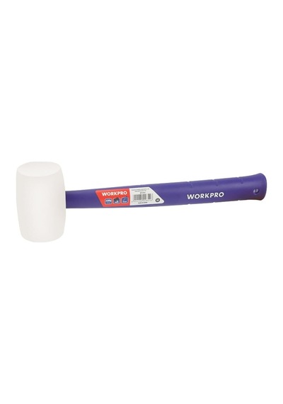 Workpro Wp241040 57mm 450gr Pvc Pp Saplı Beyaz Kauçuk Tokmak Fr Wp241040