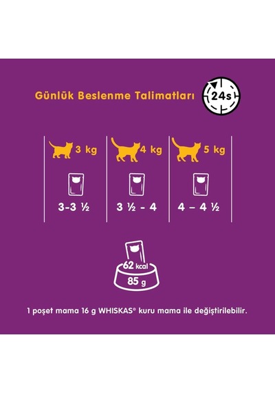 Tavuklu Poşet Kedi Yaş Mama 85 G Tekli Paket