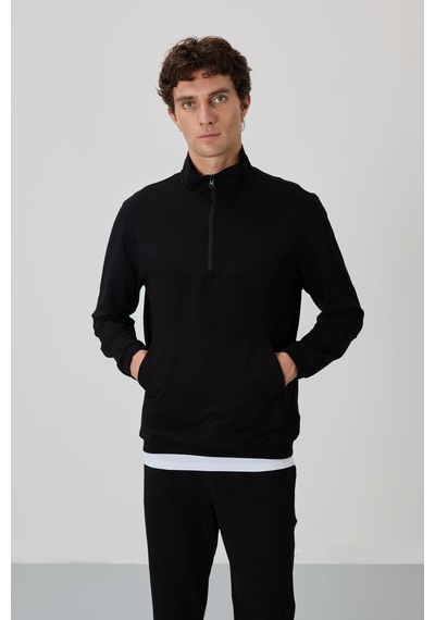 Tommy Life Herbert Siyah Dik Yaka Eşofman Takım - 85233 Siyah