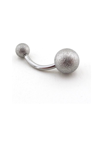 Gümüş Renk 8Mm Top Uçlu Çelik Muz Göbek Piercing P455A