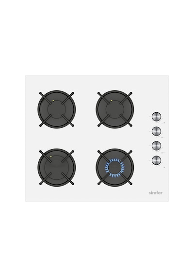 Simfer 8271 Fırın + 3048 Ocak 0+3 Fonksiyon Mekanik Beyaz 2' li Ankastre Set