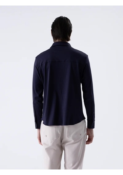 Isaora Super Mercerızed Ls Shırt Erkek Navy Gömlek Isr4119-ss26-168 Lacivert