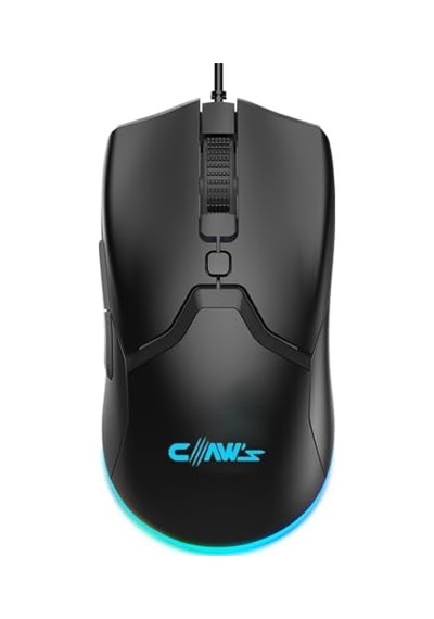 Cerberus Pixart Paw3519 Sensörlü 4200 Dpi Wide Rgb Özel Abs Doku Kablolu Gaming Mouse - Siyah