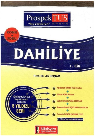 Dahiliye 1. Ve 2. Cilt Takım Konu Ve Soru İçerikli - Prof.dr.ali Koşar