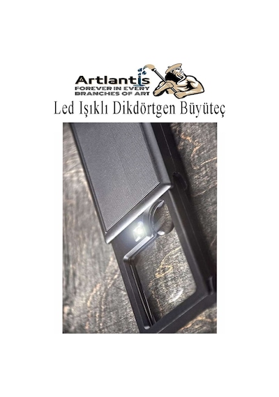 Led Işıklı Dikdörtgen Çekmeceli Büyüteç 1 Adet 3x 6x Büyütme Optik Lens El Tipi Mercek Çep Büyüteci Okul Ofis Büro