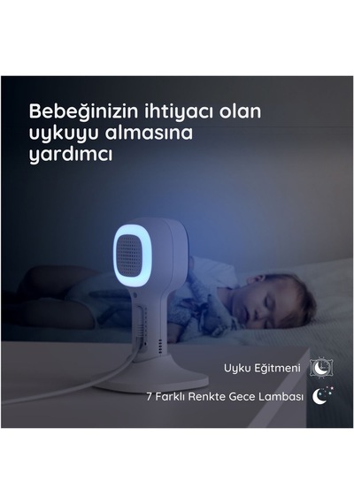 Hubble Nursery Pal Cloud Wifi-connect 5 Dijital Ekranlı Bebek Kamerası Beyaz / Beyaz