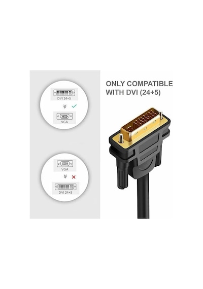 10M 24+5 Dvi To Vga Kablo - Altın Uç - Filitreli
