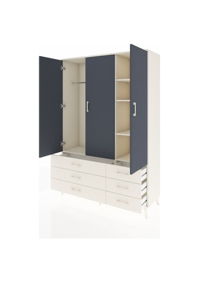 Hyperion Dolap 5 Raflı 6 Çekmeceli Tek Askılı 132x44x195 Aytaşı-antrasit/aytaşı Antrasıt/aytası Hyperion Dolap 5 Raflı 6 Çekmeceli Tek Askılı 132x44x195 Aytaşı-antrasit/aytaşı Antrasıt/aytası