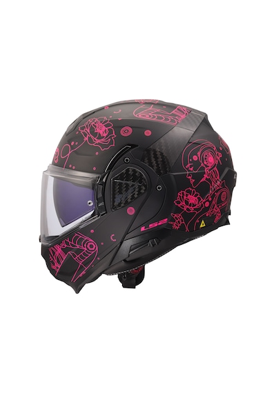 Ls2 Advant 2 Sophıa Çene Açılır Kask Mat Pembe - Siyah