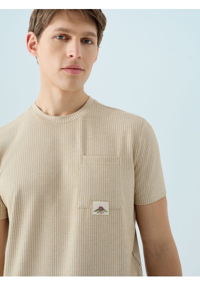LOFT Regular Fit Erkek Tshirt K.kol Lf2038538 Q1.v1 Ekru