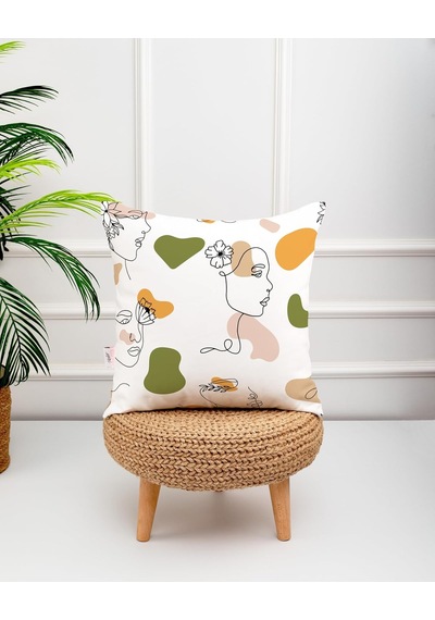 Tr Modern Doğa Ve Sanat Desenli Dijital Baskılı Dekoratif Kırlent Yastık Kılıfı 4'lü Set Diğer