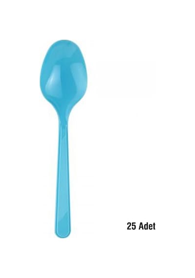 Roll Up Plastik Turkuaz Kaşık 25'li