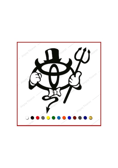 Toyota Sticker Papyonlu Toyota Oto Sticker Mızrak Sticker