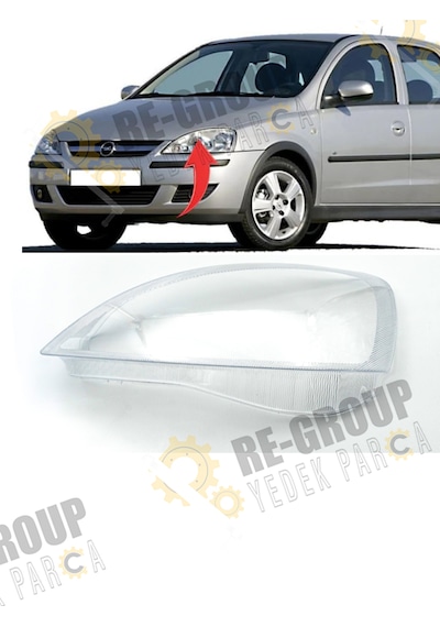 Opel Corsa C Ön Far Camı 2001-2006 -sol- 1216142c