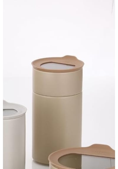 One Seramik Saklama Kabı Bej 200 Ml D-neone020-09 Açık Ahşap