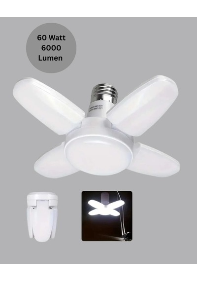 Ers 4 Kollu Katlanır Pervane Led Ampül 60 Watt Yüksek Aydınlatma Ve Enerji Tasarrufu