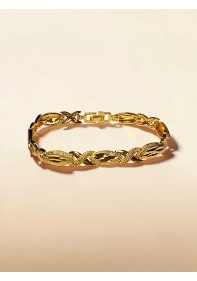 22 Ayar Altın Kaplama Markiz Model Klasik Bileklik - 20 Cm Gold