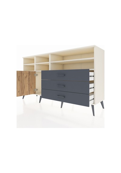 Kronos Konsol 8 Raflı 3 Çekmeceli Tek Kapaklı 176x59x99 Aytaşı-ç Aytaşı-çam/antrasit Kronos Konsol 8 Raflı 3 Çekmeceli Tek Kapaklı 176x59x99 Aytaşı-ç Aytaşı-çam/antrasit