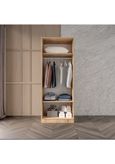 Ülgen 2 Kapaklı Giyinme Dolabı Tamamı Mdf Led Askı Borusulu Füme Camlı Safir Meşe Ülgen 2 Kapaklı Giyinme Dolabı Tamamı Mdf Led Askı Borusulu Füme Camlı Safir Meşe