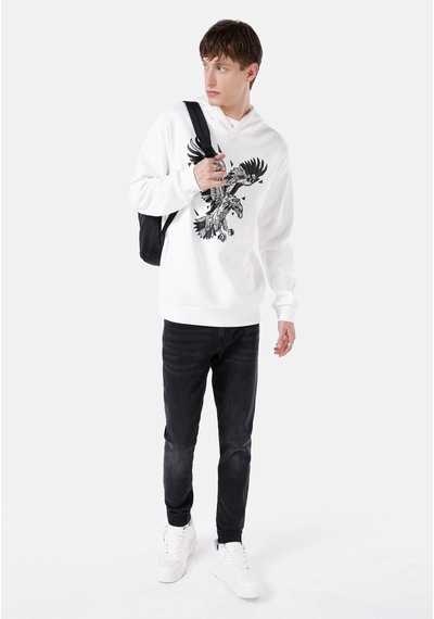 Colin's Colins Regular Fit Erkek Beyaz Sweatshirt Cl1067471 Q1.v1 Ofw Beyaz