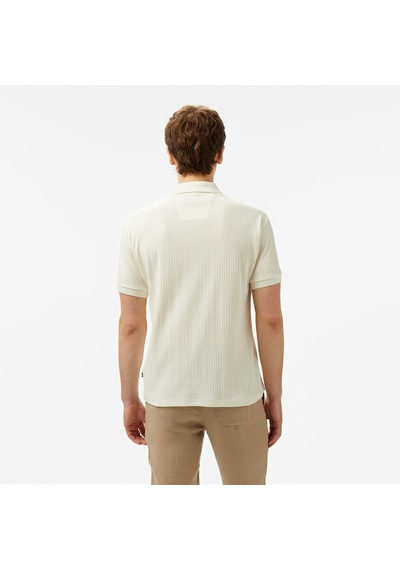 Nautica Erkek Ekru Classic Fit Polo Düz K55303t Krem