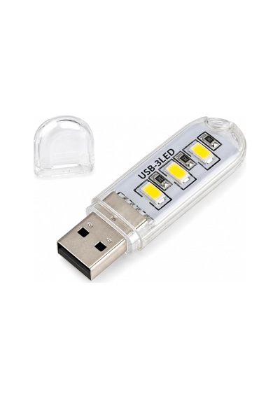 Flash Disk Görünümlü 2'li Usb Mini Led Gece Lambası Beyaz Işık Tak Çalıştır