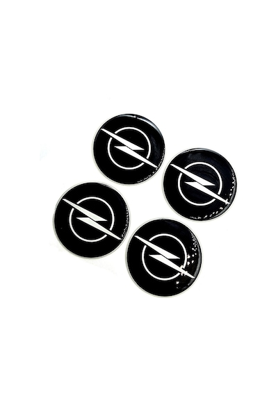Opel Tasarım Damla Sticker Siyah Opel Jant Göbeği 5.5cm Uyumlu