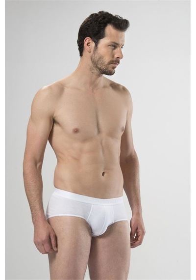 Cacharel 1503 İkili Erkek Slip Ribana - Beyaz Beyaz