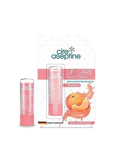 Cire Aseptine Lip Care Peach Shine Renkli Dudak Nemlendirici 4,5 g