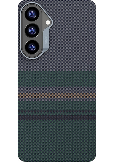 Galaxy Uyumlu S26 Plus Uyumlu Kılıf M-safe Özellikli Karbon Fiber Benks Aurora Armorair Kevlar Kapak Yeşil Yeşil