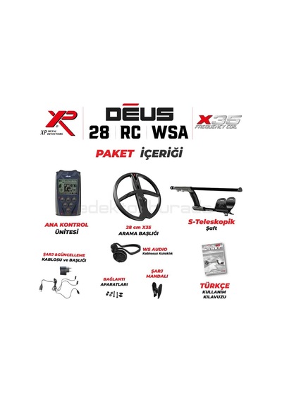 DEUS - 28cm X35 Başlık, Ana Kontrol Ünitesi (RC), WSAUDIO Kulaklık - FULL PAKET
