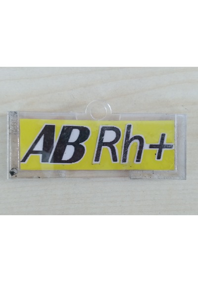 Kan Grubu Ab Rh+ 2adet Ab Rh Pozitif Şeffaf Kutulu Sarı