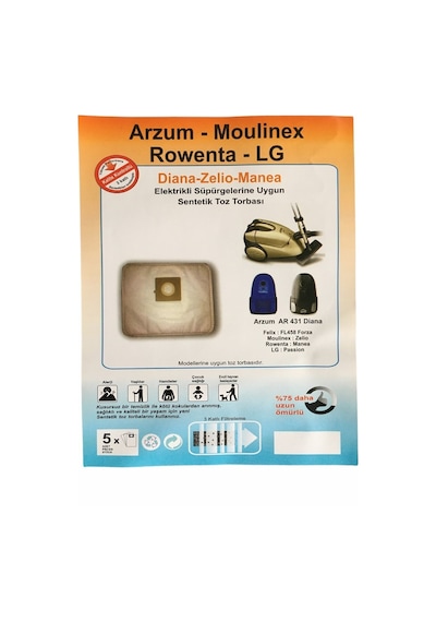 X-Bag Rowenta Manea Ro2011 Süpürge Toz Torbası 20 Adet Standart