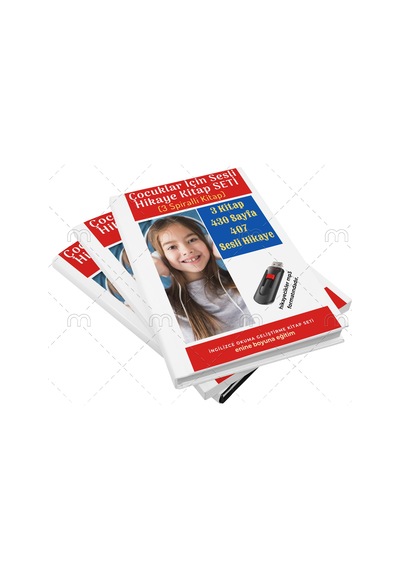 Çocuklar İçin Sesli Hikaye Kitap Seti 3 Spiralli Kitap