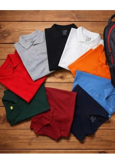 Store Mavi Gök Mavisi Polo Yaka Uzunkol T-shirt Mavi