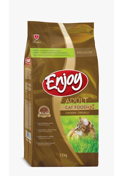 Enjoy Yetişkin Kediler İçin Tavuklu Tam Ve Dengeli Kedi Maması 12 Kg