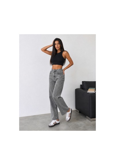 Bluemarlin Kar Siyah Tam Kalıp Yan Parçalı Jeans Baggy Denim/kot Pantolon Karsiyah