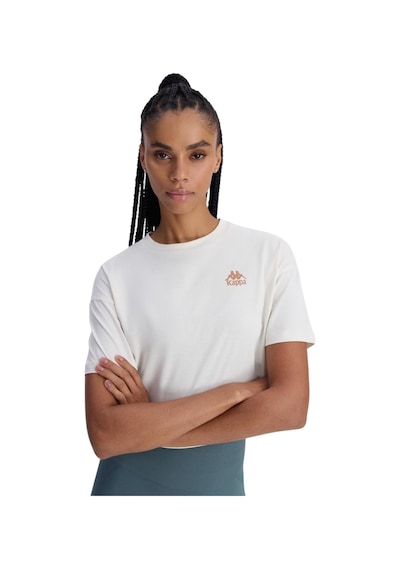Kappa Authentic Aster Kadın Beyaz Comfort Fit Tişört Beyaz