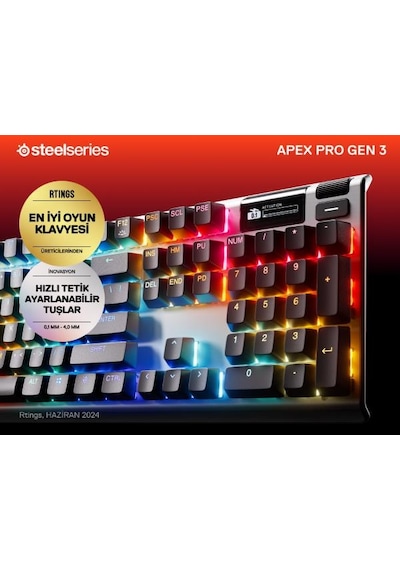 Steelseries Apex Pro Gen 3 Rgb Mekanik Oyuncu Klavyesi