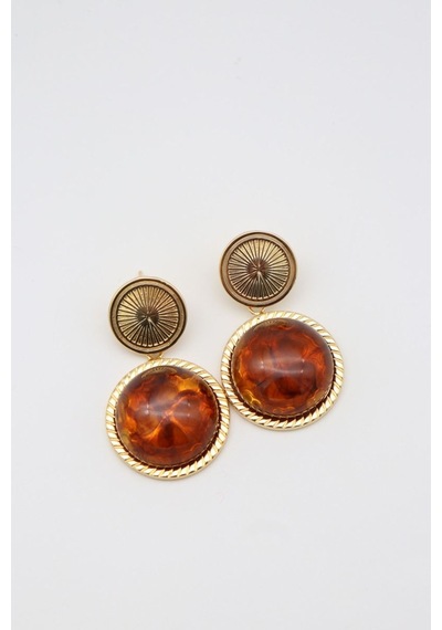 Çelik Küpe 14 K-17184 45mm Çok Renkli