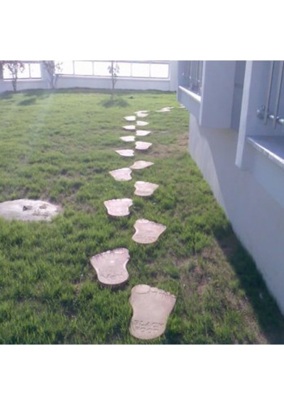 Dekoratif Plastik Çimtaşı Kalıbı Çim Taşı Ayak Sol (5 Adet)
